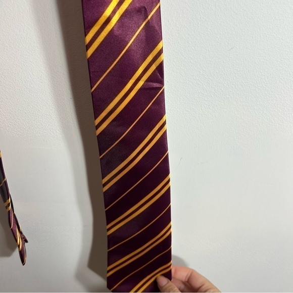 Harry Potter Neck Tie Burgundy Gold Yellow Costume Accessory - Picture 3 of 3